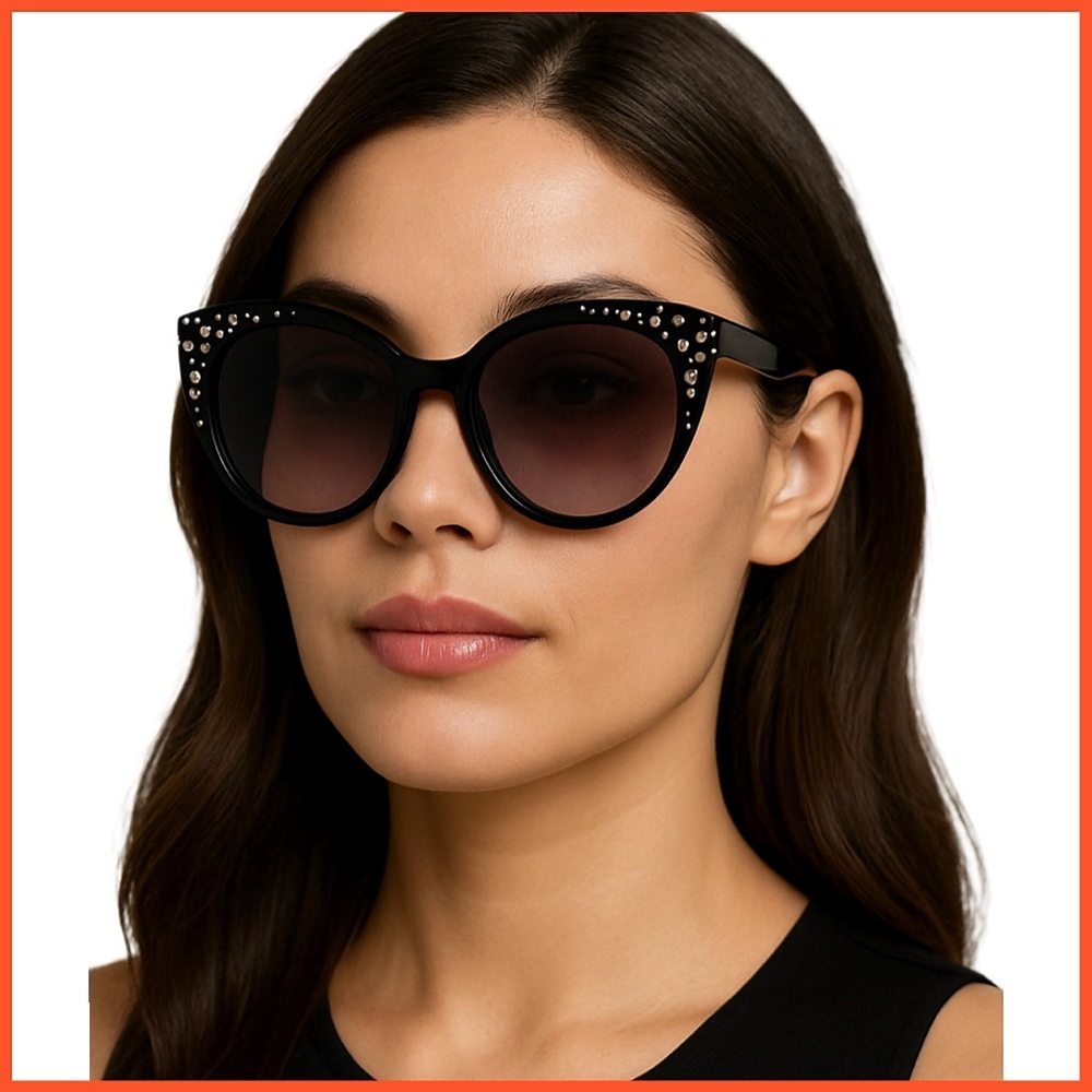 JL Judith Leiber Crystal Embellished Sunglasses